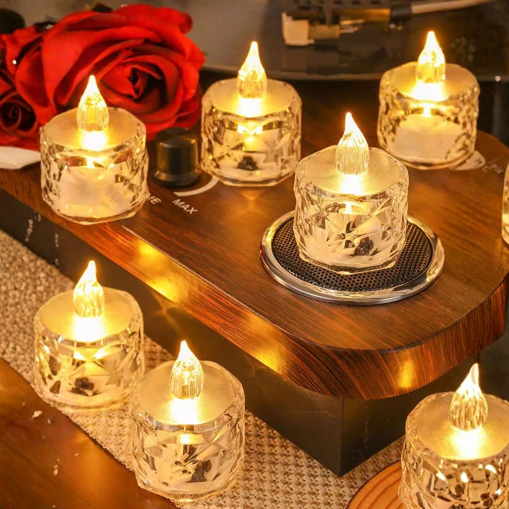 Battery Operated Flameless LED Tea Lights For Party Decor