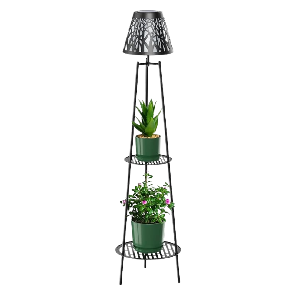 Pack Of 2 Solar Floor Lamp And Street Lights With Metal Tripod