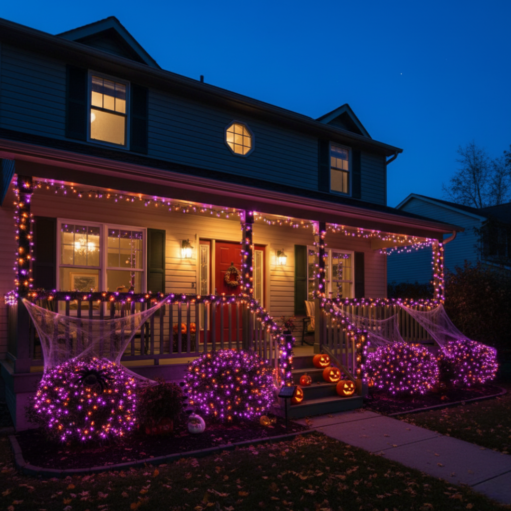 Pack Of 4 Halloween Solar String Lights