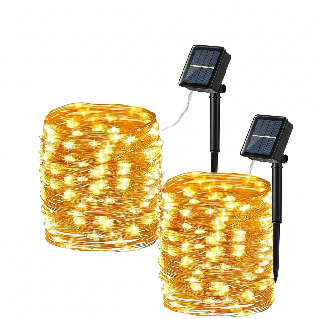 2 Pack Total 78FT 240 LED Solar Halloween Fairy Lights