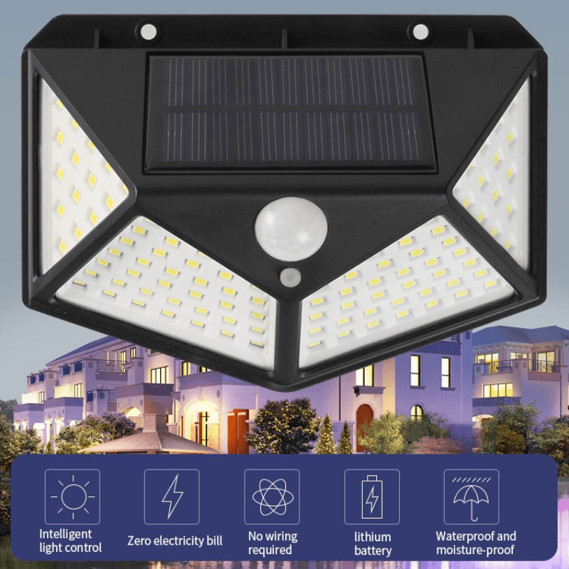 100 Solar Wall Lights Outdoor – Bright And energy Efficient-Solar Wind LED Chime
