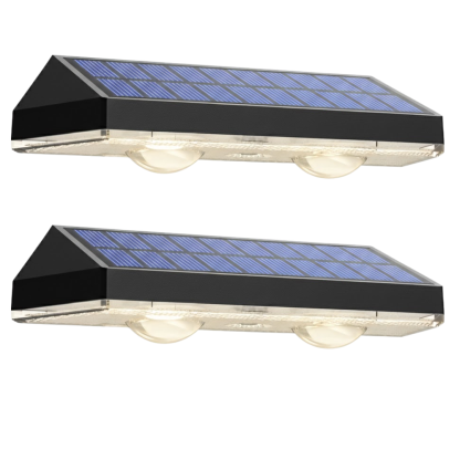Solar Powered Outdoor Fence Lights With 3 Lighting Modes