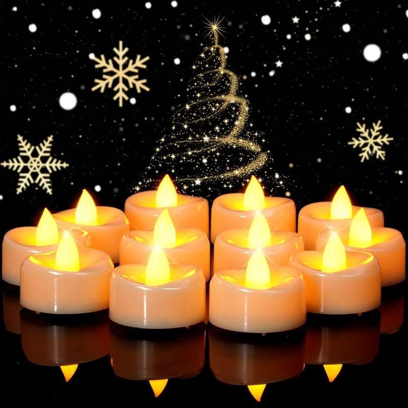 24 Pack Flameless Tealight Candles – Safe and Cozy Lighting-Solar Wind LED Chime