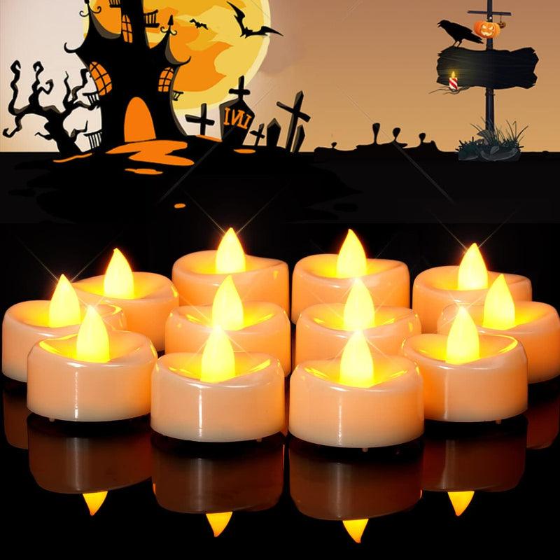 24 Pack Flameless Tealight Candles – Safe and Cozy Lighting-Solar Wind LED Chime