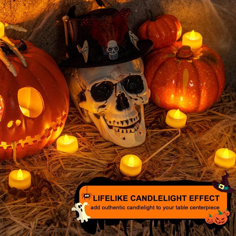 24 Pack Flameless Tealight Candles – Safe and Cozy Lighting-Solar Wind LED Chime