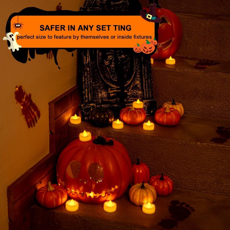 24 Pack Flameless Tealight Candles – Safe and Cozy Lighting-Solar Wind LED Chime