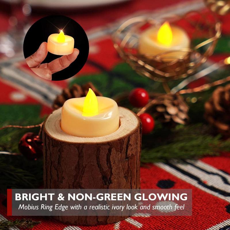 24 Pack Flameless Tealight Candles – Safe and Cozy Lighting-Solar Wind LED Chime