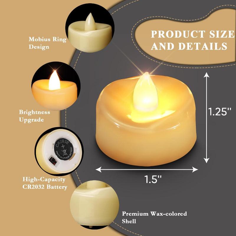 24 Pack LED Tea Lights Candles – Safe and Elegant Ambiance-Solar Wind LED Chime
