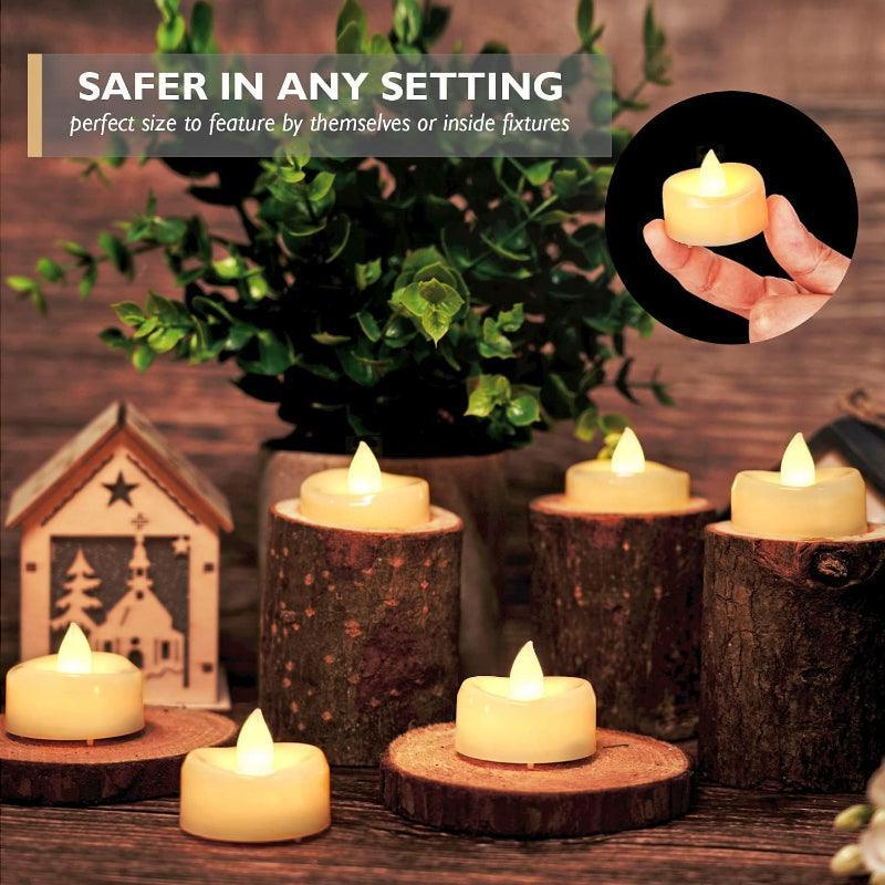 24 Pack LED Tea Lights Candles – Safe and Elegant Ambiance-Solar Wind LED Chime