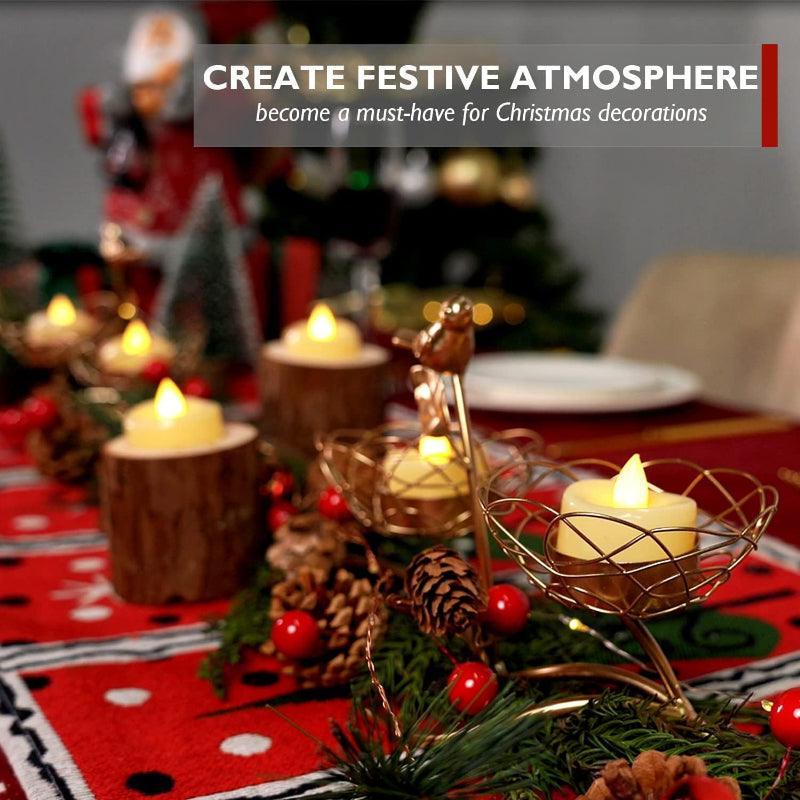 24 Pack LED Tea Lights Candles – Safe and Elegant Ambiance-Solar Wind LED Chime