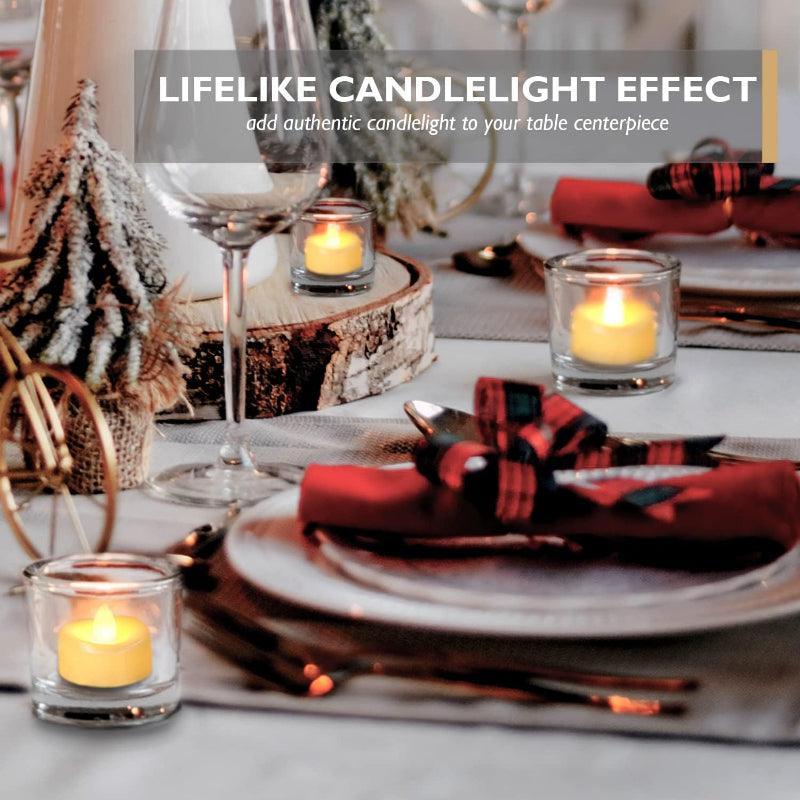 24 Pack LED Tea Lights Candles – Safe and Elegant Ambiance-Solar Wind LED Chime