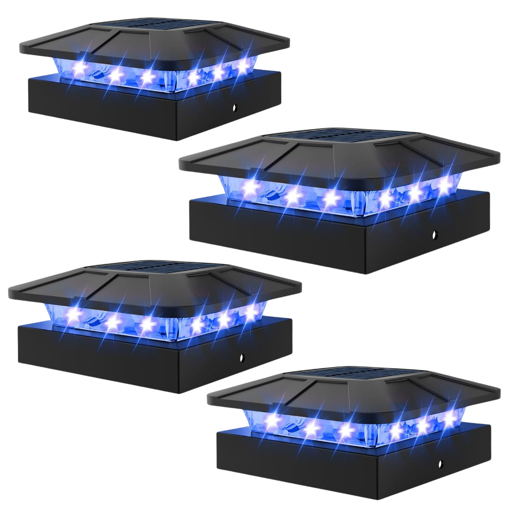 Waterproof LED Solar Post Cap Lights for Outdoor Fence