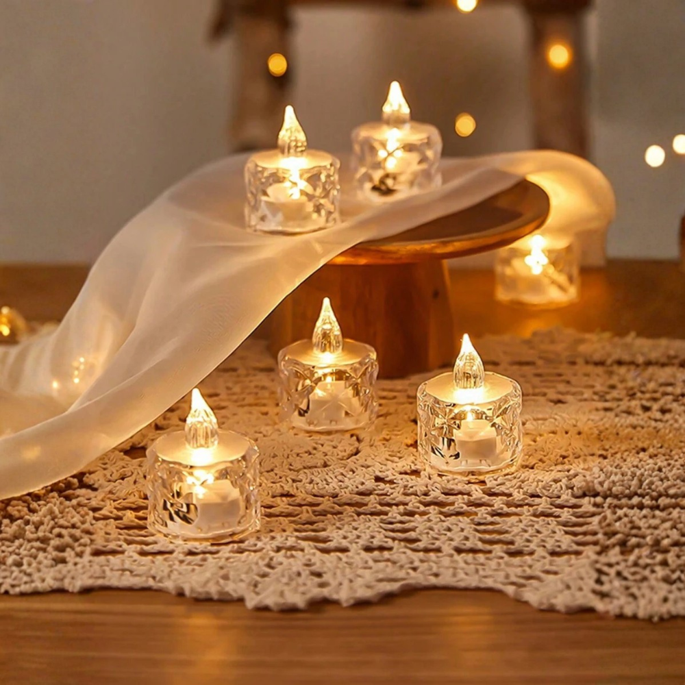 Battery Operated Flameless LED Tea Lights For Party Decor