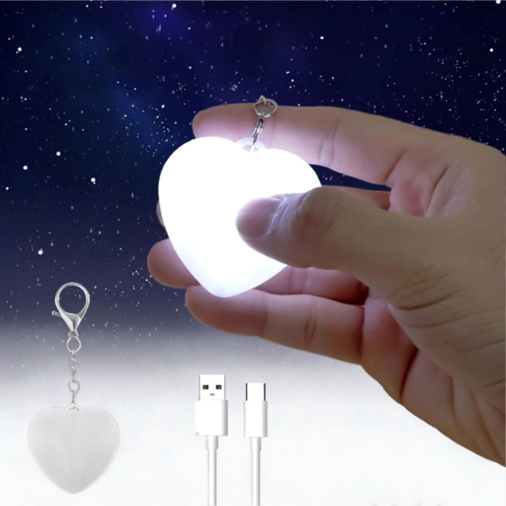 USB Rechargeable Mini Touch Sensor Night Light Keychain