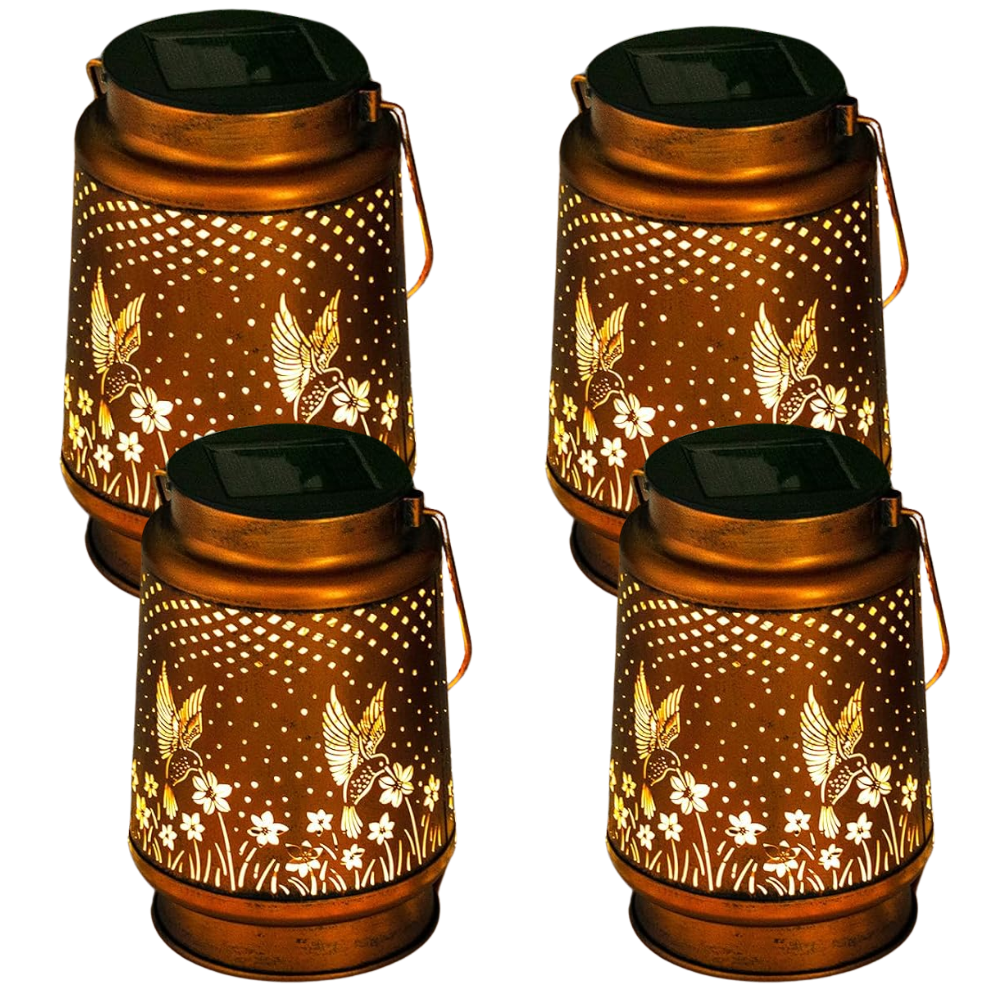 Hummingbird Solar Garden Lantern Light