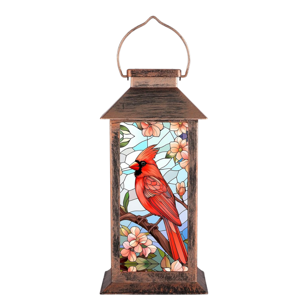 Waterproof Solar Lantern With Sunflower Butterfly Garden Decor