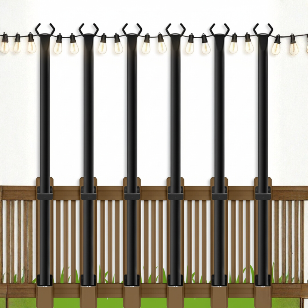 Outdoor Light Poles with Fence Brackets