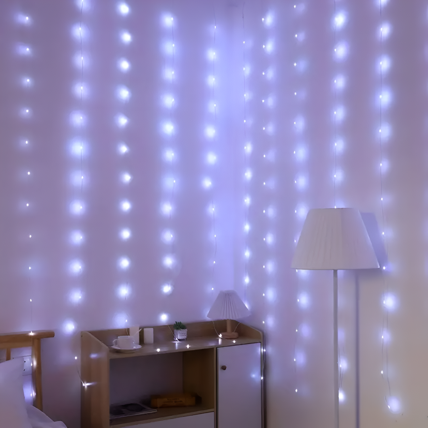 Battery Powered Curtain Leather Wire LED Light