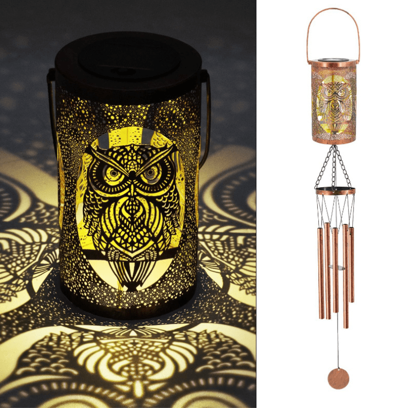 Hanging Solar Lantern Chime Set-Solar Wind LED Chime