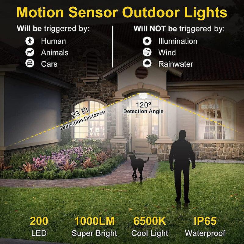 200 LED Motion Sensor Solar Lights – Bright Outdoor Security-Solar Wind LED Chime