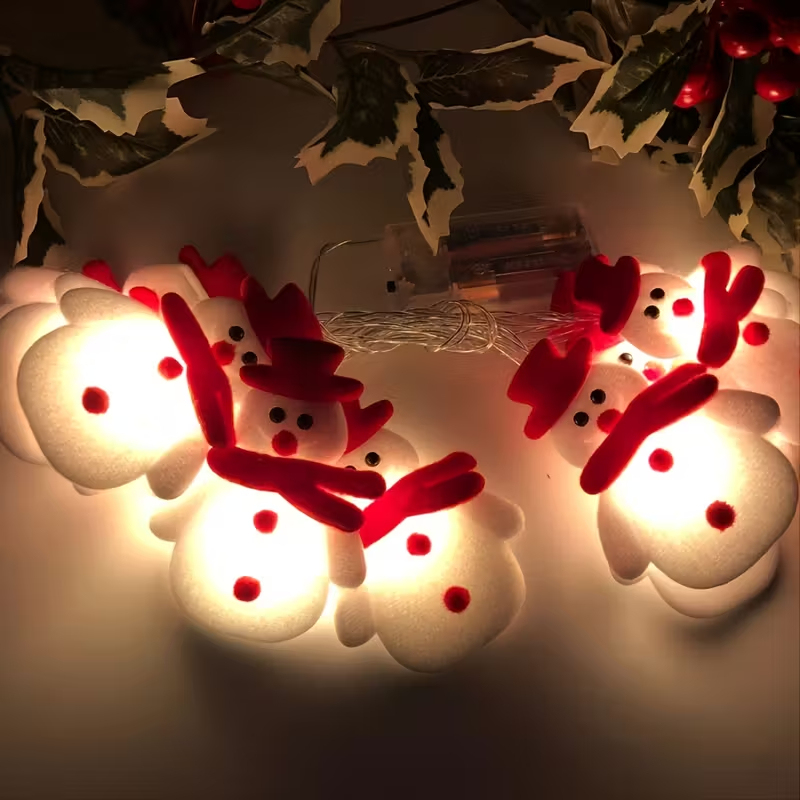 LED Snowman String Lights For Holiday Decoration