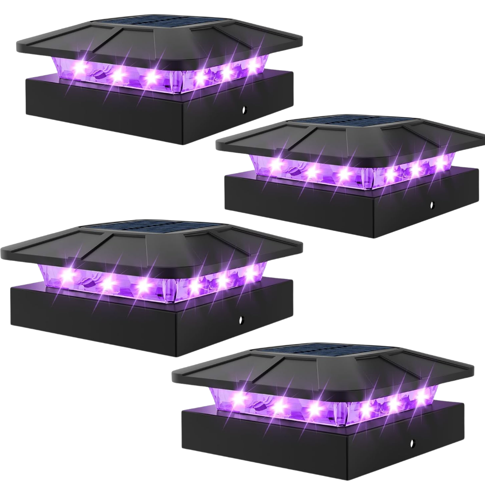 Waterproof LED Solar Post Cap Lights for Outdoor Fence