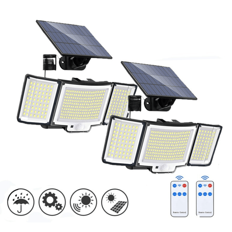 328 LED Solar Lamp Outdoor – Motion Activated Waterproof Light-Solar Wind LED Chime