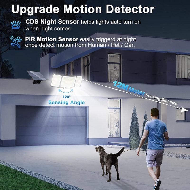 328 LED Solar Lamp Outdoor – Motion Activated Waterproof Light-Solar Wind LED Chime