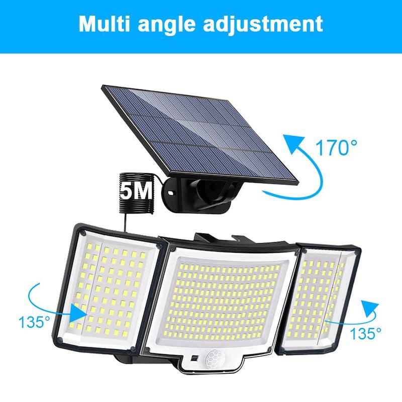 328 LED Solar Lamp Outdoor – Motion Activated Waterproof Light-Solar Wind LED Chime