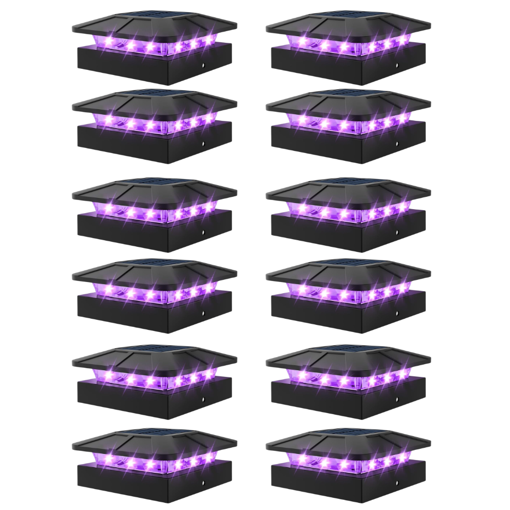 Waterproof LED Solar Post Cap Lights for Outdoor Fence