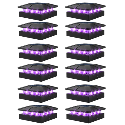 Waterproof LED Solar Post Cap Lights for Outdoor Fence