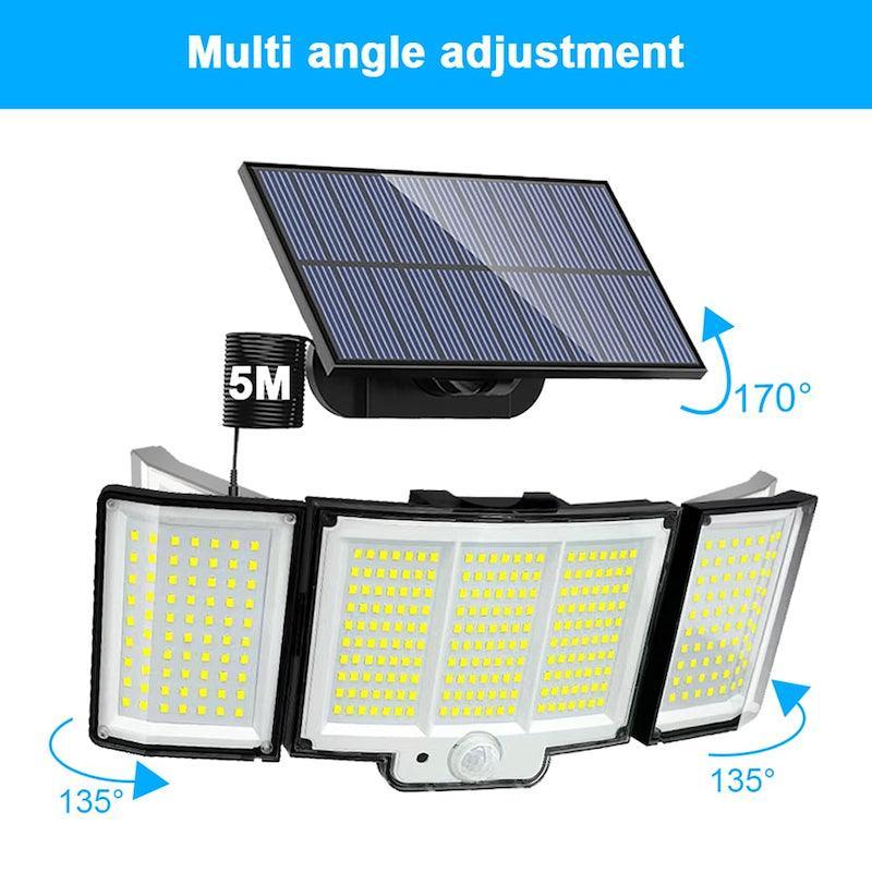 348 LED Solar Lamp Outdoor – Motion Activated Waterproof Light-Solar Wind LED Chime