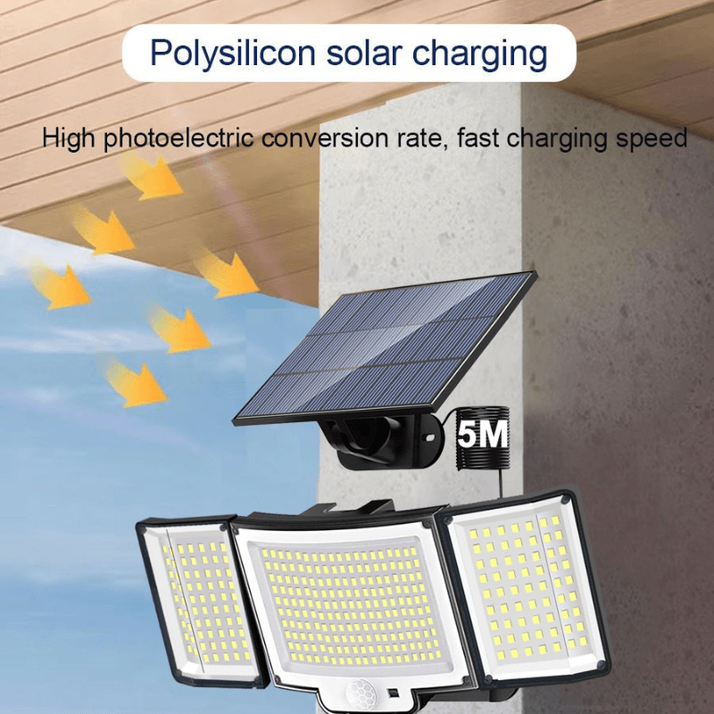 348 LED Solar Lamp Outdoor – Motion Activated Waterproof Light-Solar Wind LED Chime