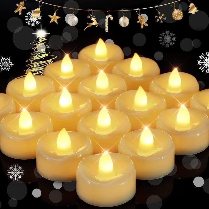 36 Pieces LED Tea Lights Candles – Warm Illumination-Solar Wind LED Chime