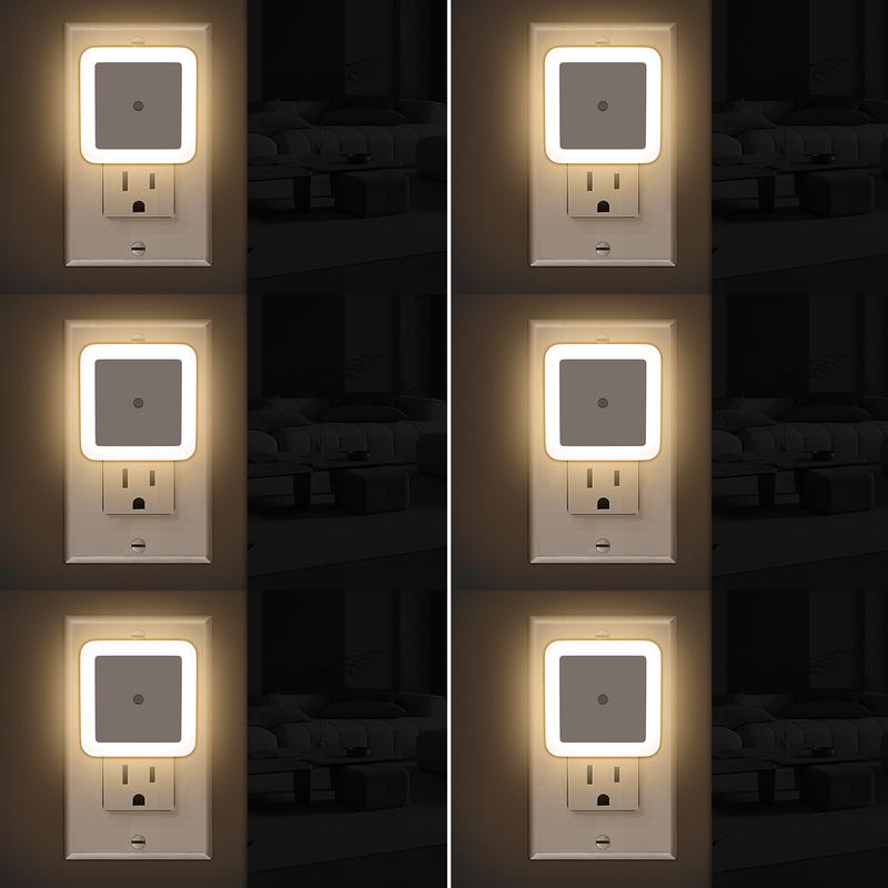 6 Pieces LED Wall Night Lights For Bathroom