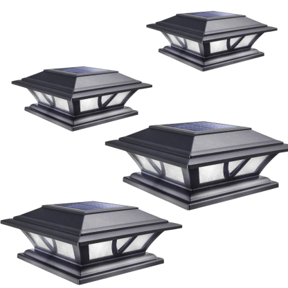 Dual Mode LED Solar Post Cap Lights for Outdoor Deck