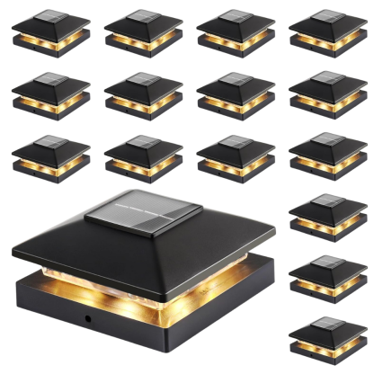 Waterproof Solar Powered Post Cap Lights for Outdoor Fence and Deck