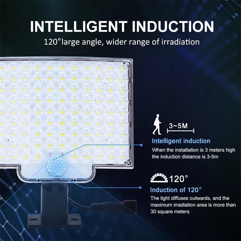 106 LED Outdoor Solar Light – Motion Sensor Security Lamp-Solar Wind LED Chime