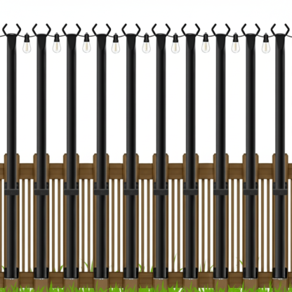 Outdoor Light Poles with Fence Brackets