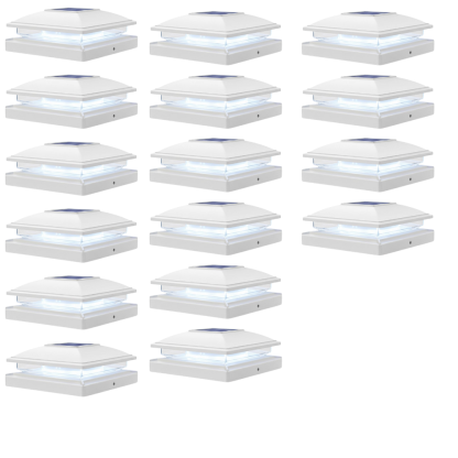 Dual Mode Waterproof Solar Post Cap Lights for Outdoor Fence