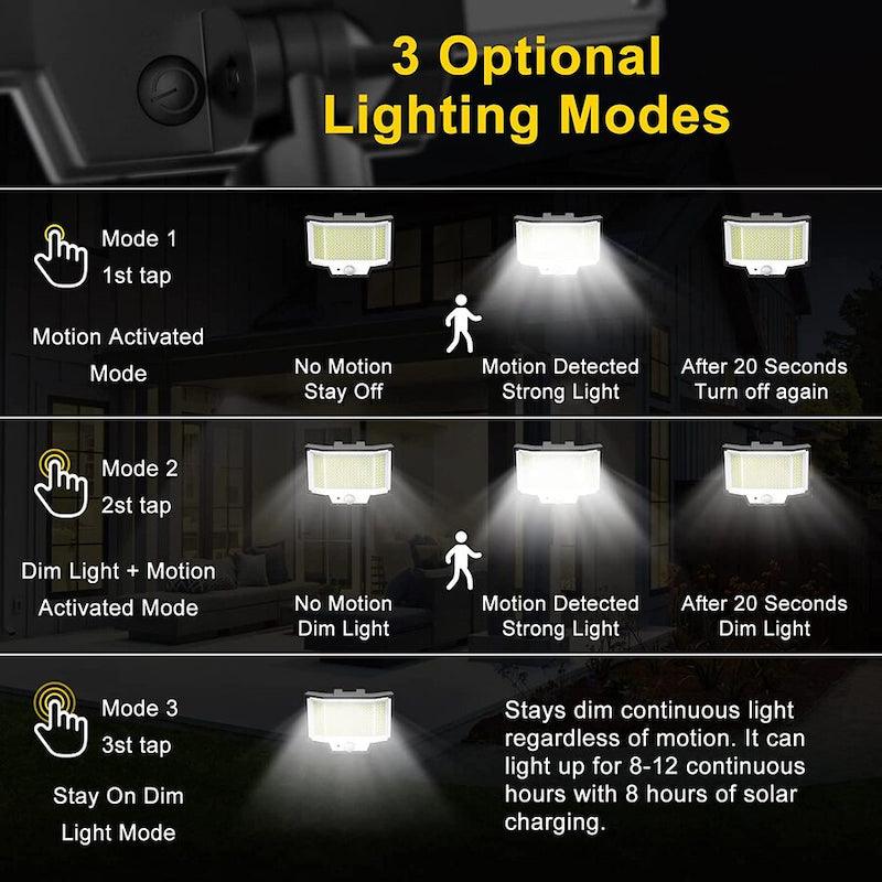 200 LED Motion Sensor Solar Lights – Bright Outdoor Security-Solar Wind LED Chime
