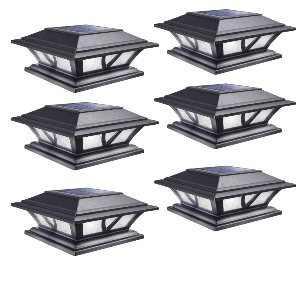 Dual Mode LED Solar Post Cap Lights for Outdoor Deck