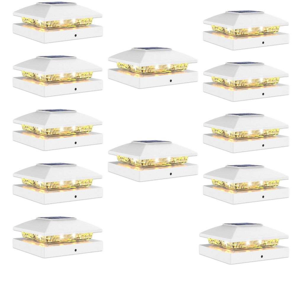 Solar Powered Waterproof Post Cap Lights For Fence And Deck