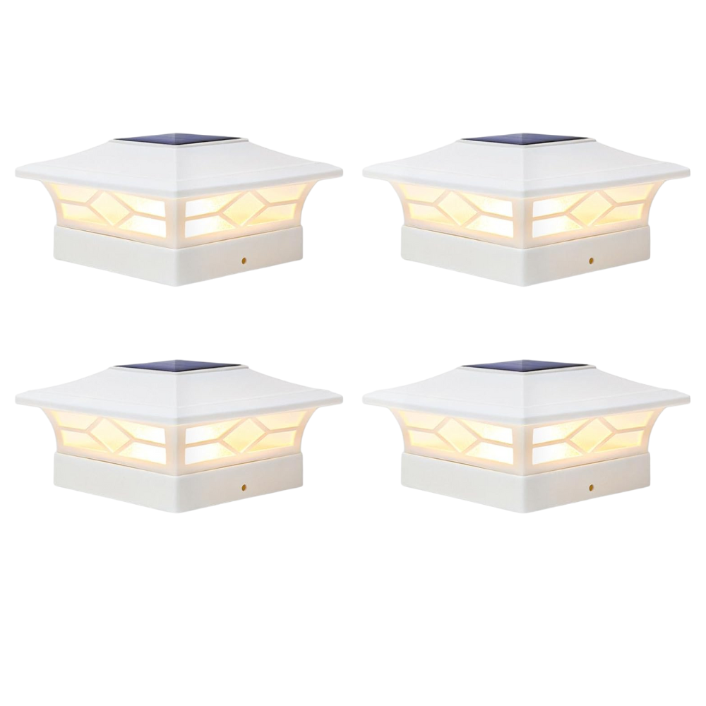 Waterproof Solar Powered Post Cap Lights For Outdoor Deck