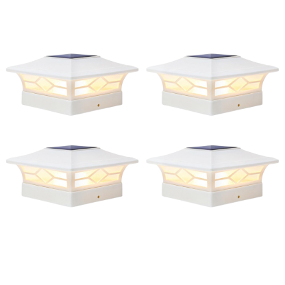 Waterproof Solar Powered Post Cap Lights For Outdoor Deck