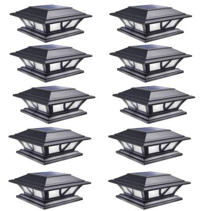 Dual Mode LED Solar Post Cap Lights for Outdoor Deck