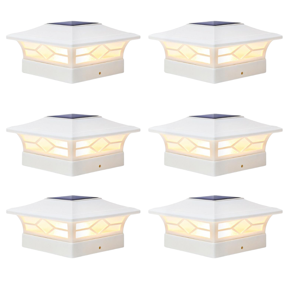 Waterproof Solar Powered Post Cap Lights For Outdoor Deck