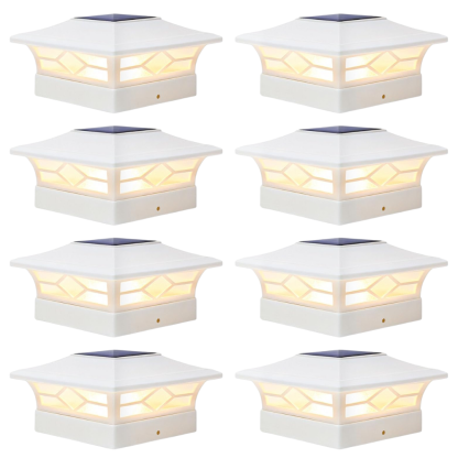Waterproof Solar Powered Post Cap Lights For Outdoor Deck