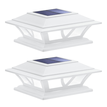 Dual Mode LED Solar Post Cap Lights for Outdoor Deck