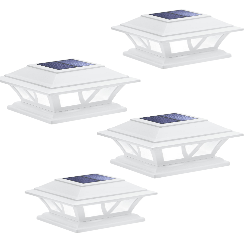 Dual Mode LED Solar Post Cap Lights for Outdoor Deck